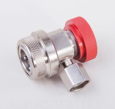 High-pressure filling adapter quick coupler R134a