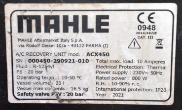 Mahle ACX450 Klimaservicegerät R1234yf Klimaanlagen-Servicegerät