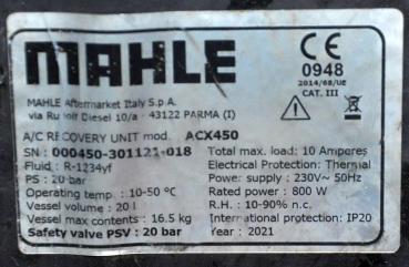 Mahle ACX450 Klimaservicegerät R1234yf Klimaanlagen-Servicegerät
