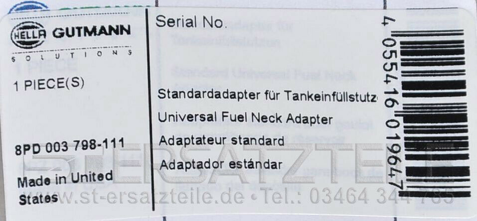Standard-Universal-Adapter f. Kraftstoff-Einfüllstutzen - Husky