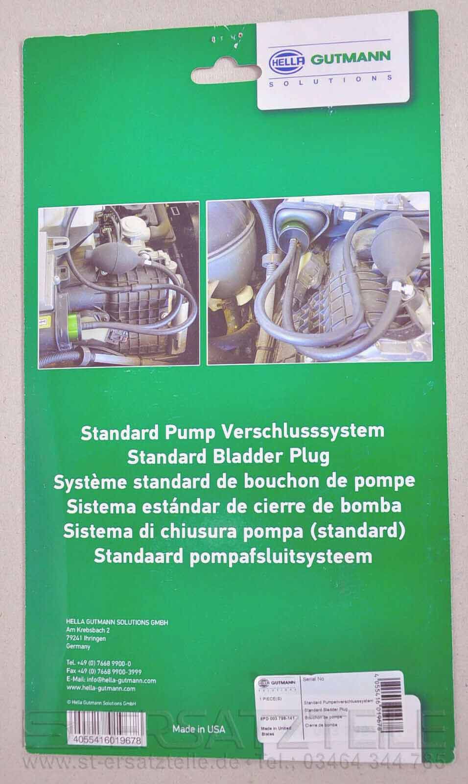 HELLA GUTMANN Standard-Pumpverschlusssystem - Husky Klima Zubehör