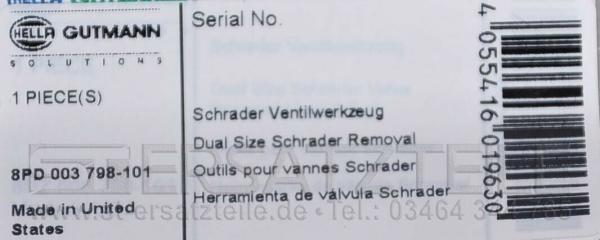Schrader Ventilkern Demontage-/-Montagewerkzeug M6