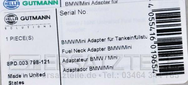 Universal Adapter BMW-/MINI Kraftstoff-Einfüllstutzen